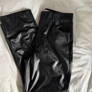 Abercrombie & Fitch Black Faux Leather Pants